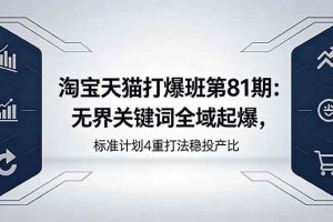 （18394期）淘宝天猫打爆班第81期：无界关键词全域起爆，标准计划4重打法稳投产比