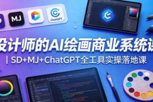 设计师的AI绘画商业系统课｜SD+MJ+ChatGPT全工具实操落地课