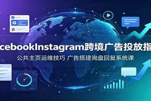 Facebook&Instagram跨境广告投放指南：公共主页运维技巧，广告搭建询盘回复系统课