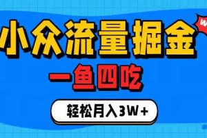 抓住单身经济风口!小众流量一鱼四吃,普通人也能月入3W+【揭秘】