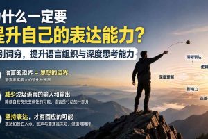 （20070期）付费文章：为什么一定要提升自己的表达能力？告别词穷，提升语言组织与深度思考能力