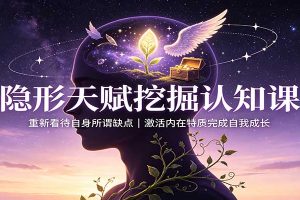 隐形天赋挖掘认知课:重新看待自身所谓缺点,激活内在特质完成自我成长