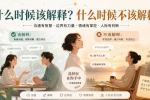 付费文章：什么时候该解释？什么时候不该解释？