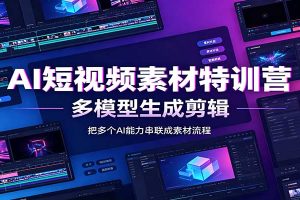 AI短视频素材特训营：Codex本地部署实操，多模型生成剪辑，爆量素材挖掘教学