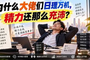 付费文章：为什么大佬们日理万机，精力还那么充沛？