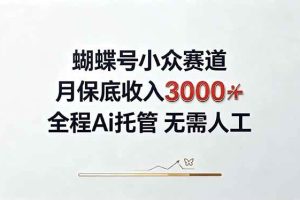 （20323期）视频号小众领域，月收入3000+， 全程Ai托管操作  新人2天学会！