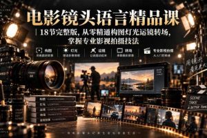 电影镜头语言精品课｜18节完整版，从零精通构图灯光运镜转场，掌握专业影视拍摄技法